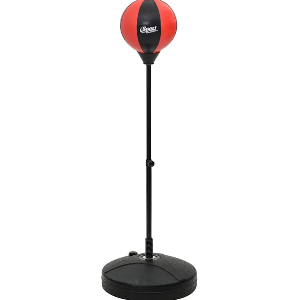vidaXL Boksballenset met handschoenen en pomp verstelbaar 81-122 cm
