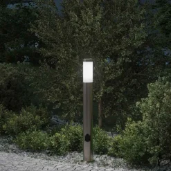 vidaXL Bolderarmatuur met stopcontact 80 cm RVS IP44