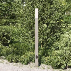 vidaXL Bolderarmatuur met stopcontact 110 cm RVS IP44