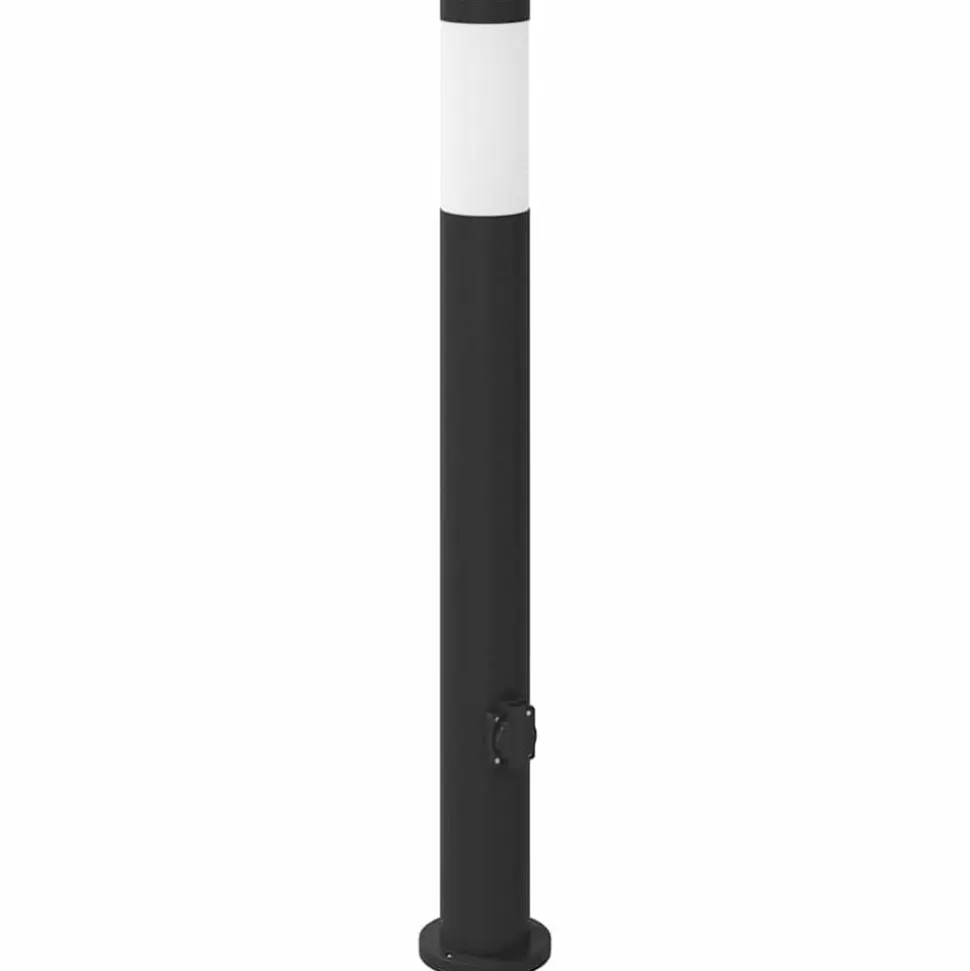 vidaXL Bolderarmatuur met stopcontact 80 cm RVS IP44