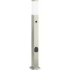 vidaXL Bolderarmatuur met sensor en stopcontact 80 cm roestvrij staal IP44