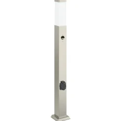 vidaXL Bolderarmatuur met sensor en stopcontact 80 cm roestvrij staal IP44