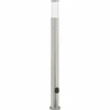 vidaXL Bolderarmatuur met sensor en stopcontact 110 cm roestvrij staal IP44