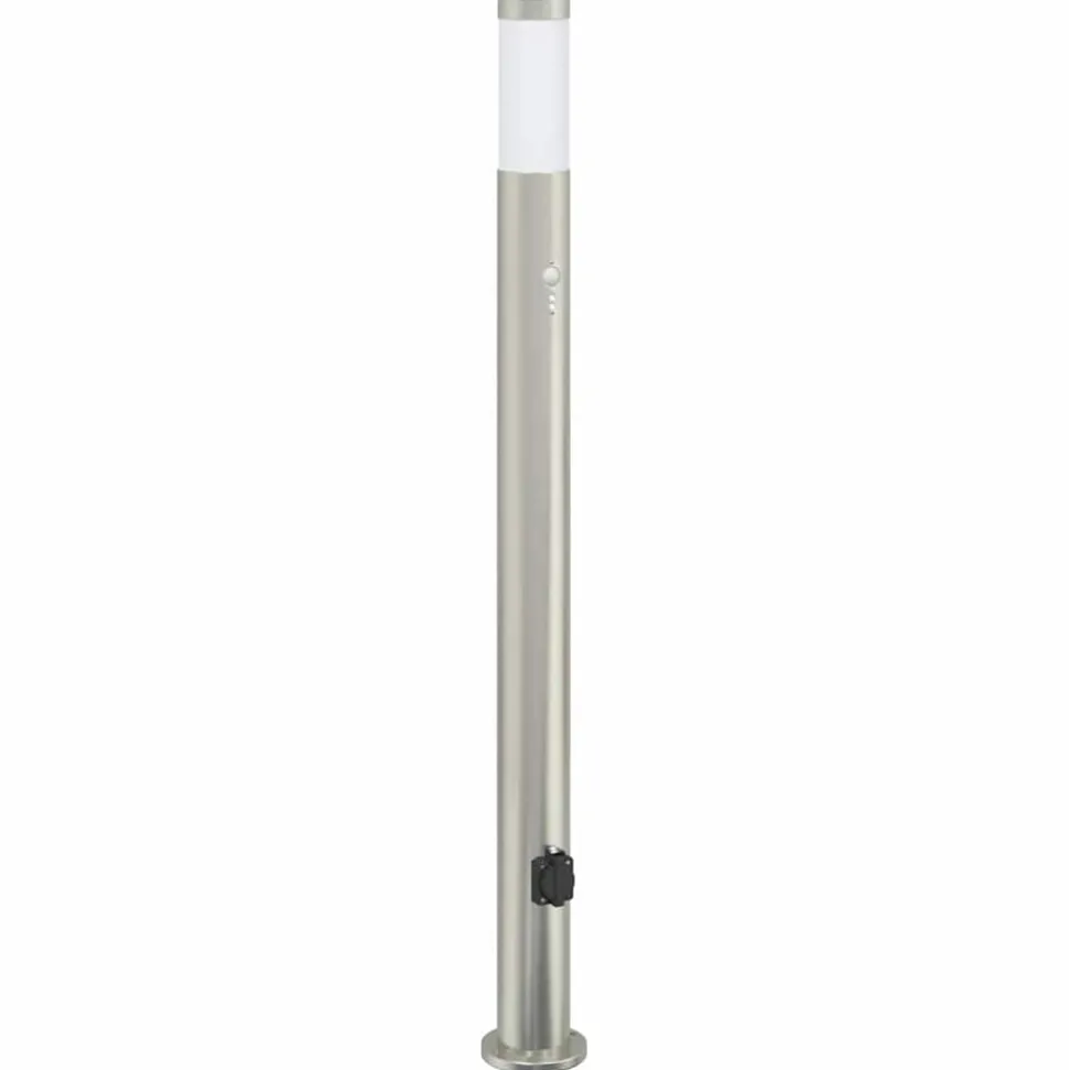 vidaXL Bolderarmatuur met sensor en stopcontact 110 cm roestvrij staal IP44