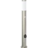 vidaXL Bolderarmatuur met sensor en stopcontact 80 cm roestvrij staal IP44
