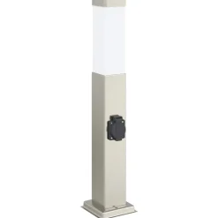 vidaXL Bolderarmatuur met stopcontact 50 cm RVS IP44