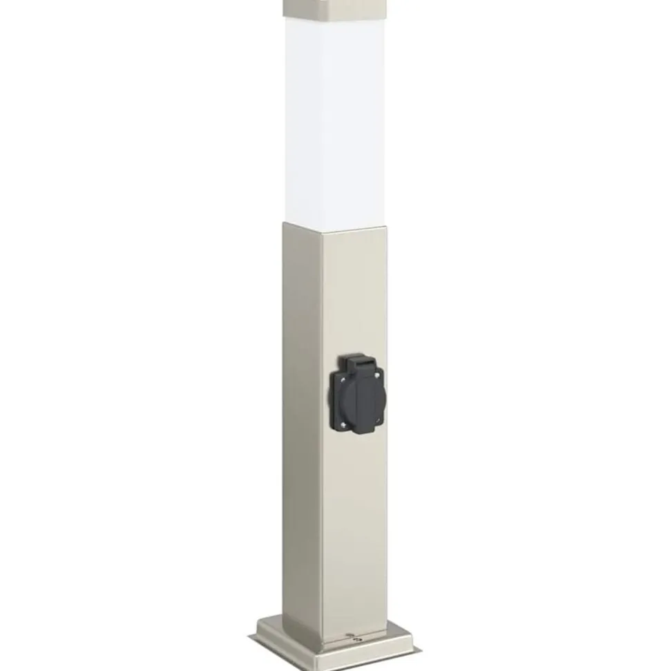 vidaXL Bolderarmatuur met stopcontact 50 cm RVS IP44