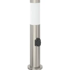 vidaXL Bolderarmatuur met stopcontact 50 cm RVS IP44