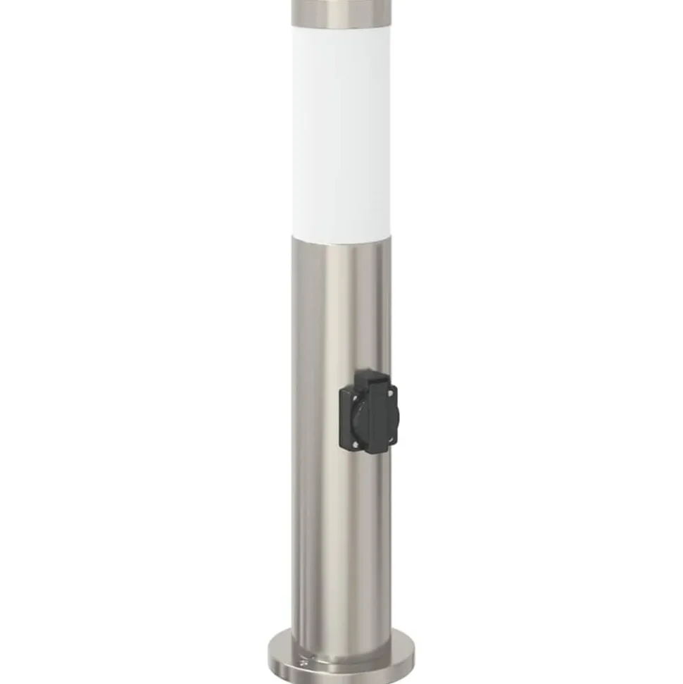 vidaXL Bolderarmatuur met stopcontact 50 cm RVS IP44