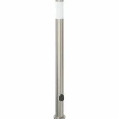 vidaXL Bolderarmatuur met stopcontact 110 cm RVS IP44