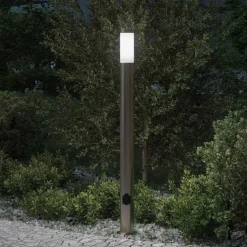 vidaXL Bolderarmatuur met stopcontact 110 cm RVS IP44