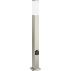 vidaXL Bolderarmatuur met stopcontact 80 cm RVS IP44