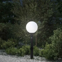 vidaXL Bolderarmatuur met sensor en stopcontact 80 cm zwart IP44