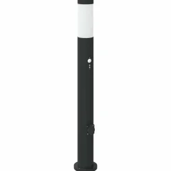 vidaXL Bolderarmatuur met sensor en stopcontact 80 cm roestvrij staal IP44
