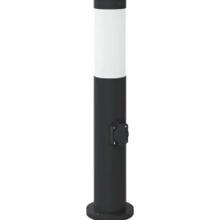 vidaXL Bolderarmatuur met stopcontact 50 cm RVS IP44