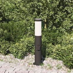 vidaXL Bolderarmatuur met stopcontact 50 cm RVS IP44