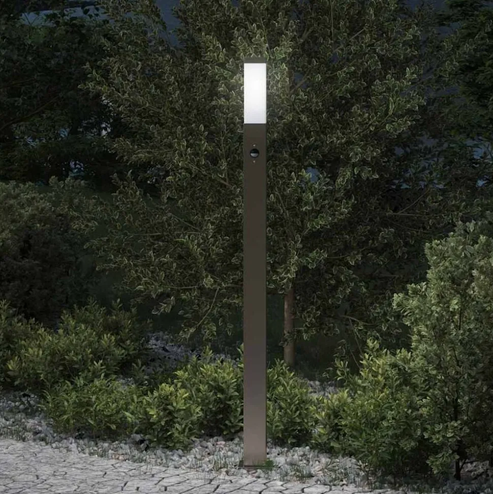 vidaXL Bolderverlichting met sensor 110 cm roestvrij staal IP44