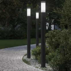 vidaXL Bolderverlichting 3 stuks 110 cm RVS IP44
