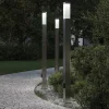 vidaXL Bolderverlichting met stopcontact 3 stuks 110 cm RVS IP44