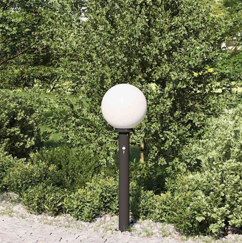 vidaXL Bolderverlichting met sensor 80 cm zwart IP44