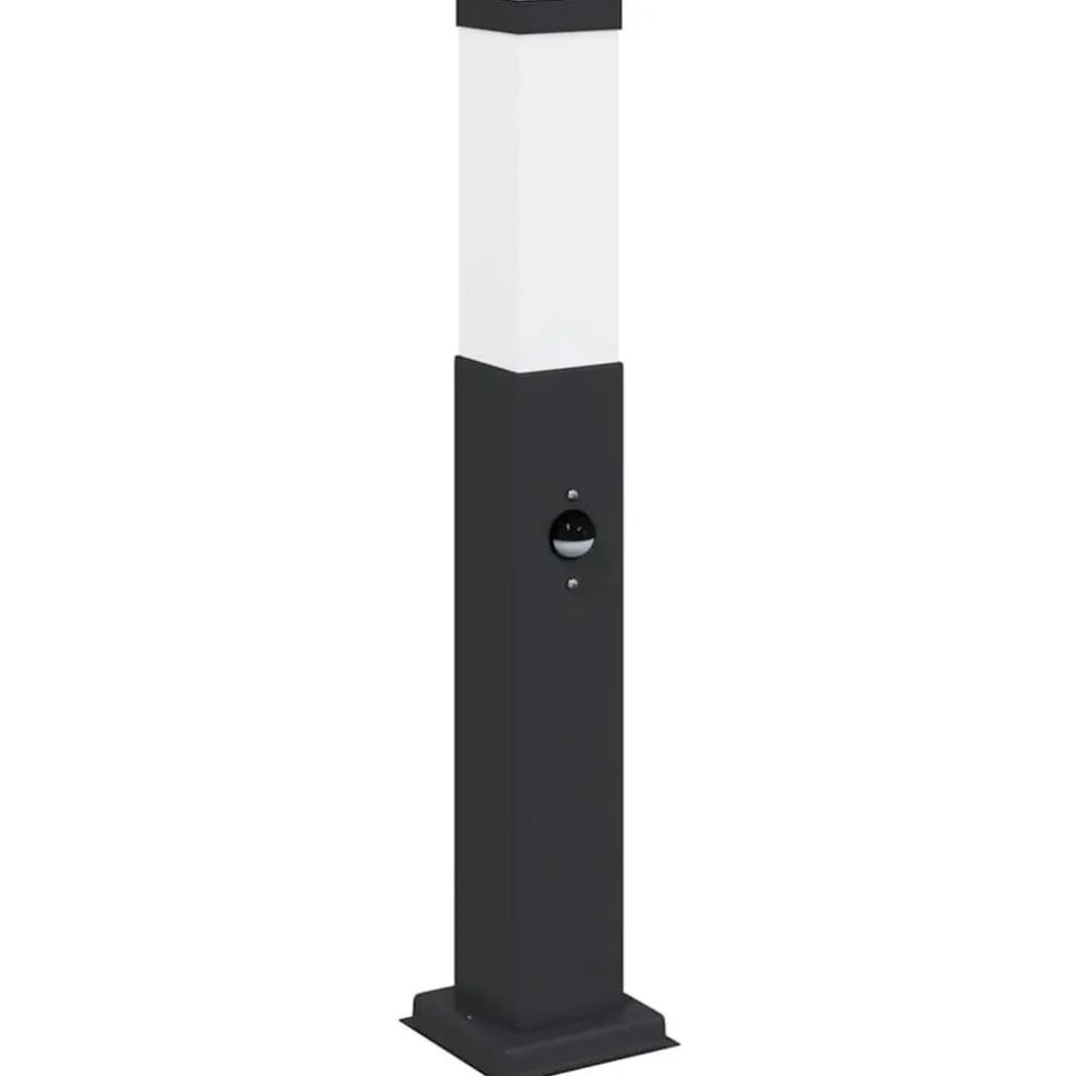 vidaXL Bolderverlichting met sensor 50 cm zwart IP44