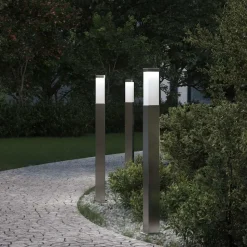 vidaXL Bolderverlichting 3 stuks 80 cm RVS IP44