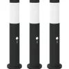 vidaXL Bolderverlichting met sensor 3 stuks 50 cm RVS IP44