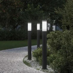 vidaXL Bolderverlichting 3 stuks 80 cm RVS IP44