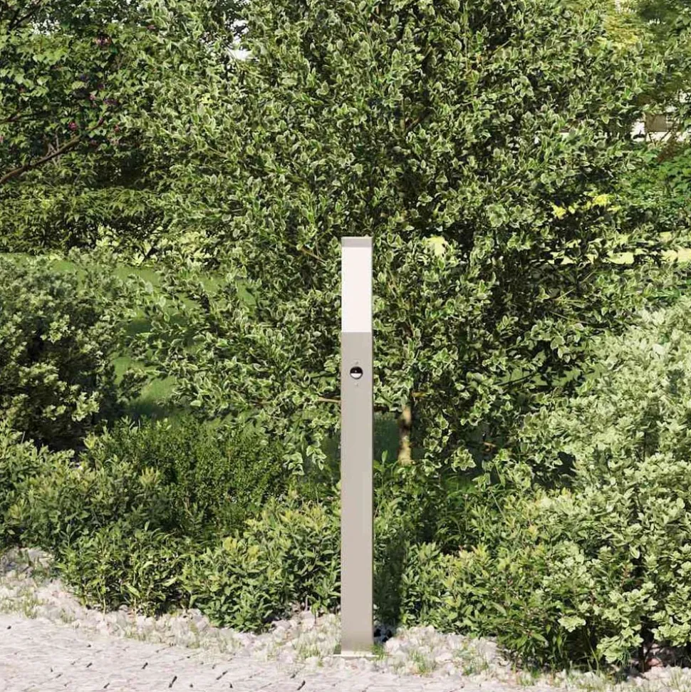 vidaXL Bolderverlichting met sensor 80 cm RVS IP44