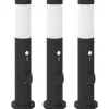 vidaXL Bolderverlichting met sensor en stopcontact 3 stuks 50 cm roestvrij staal IP44