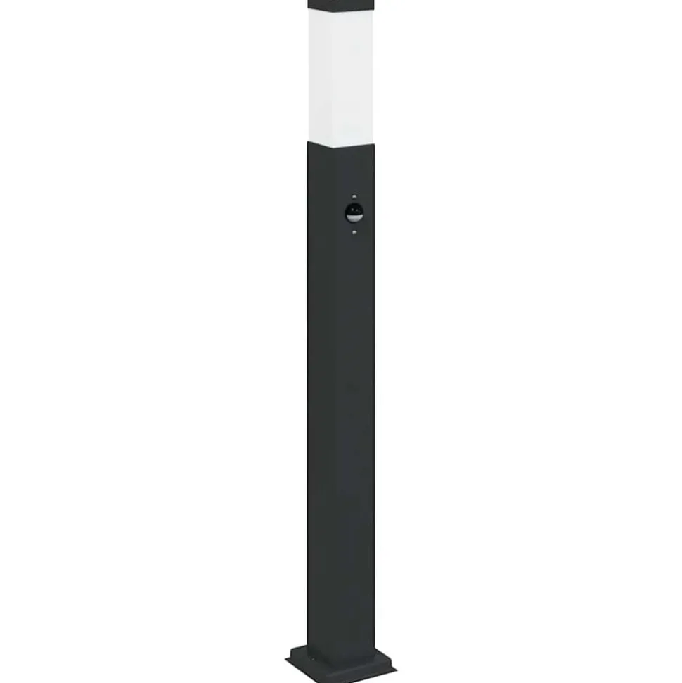 vidaXL Bolderverlichting met sensor 80 cm zwart IP44
