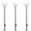 vidaXL Bolderverlichting met sensor en stopcontact 3 stuks 120 cm roestvrij staal IP44