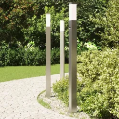 vidaXL Bolderverlichting met sensor 3 stuks 110 cm RVS IP44