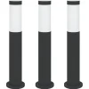 vidaXL Bolderverlichting 3 stuks 50 cm RVS IP44
