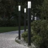 vidaXL Bolderverlichting 3 stuks 110 cm Zwart IP44