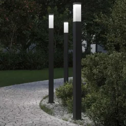 vidaXL Bolderverlichting 3 stuks 110 cm Zwart IP44