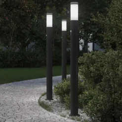 vidaXL Bolderverlichting met sensor 3 stuks 110 cm RVS IP44