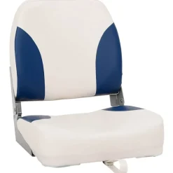 vidaXL Bootstoel 1 set inklapbaar 41x36x48 cm blauw en wit