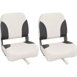 vidaXL Bootstoelen 2 st inklapbaar met hoge rugleuning 41x36x48 cm
