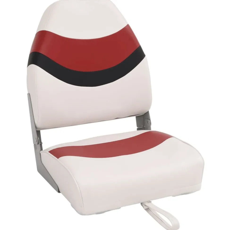 vidaXL Bootstoelen 2 st inklapbaar met hoge rugleuning 44x38x55 cm