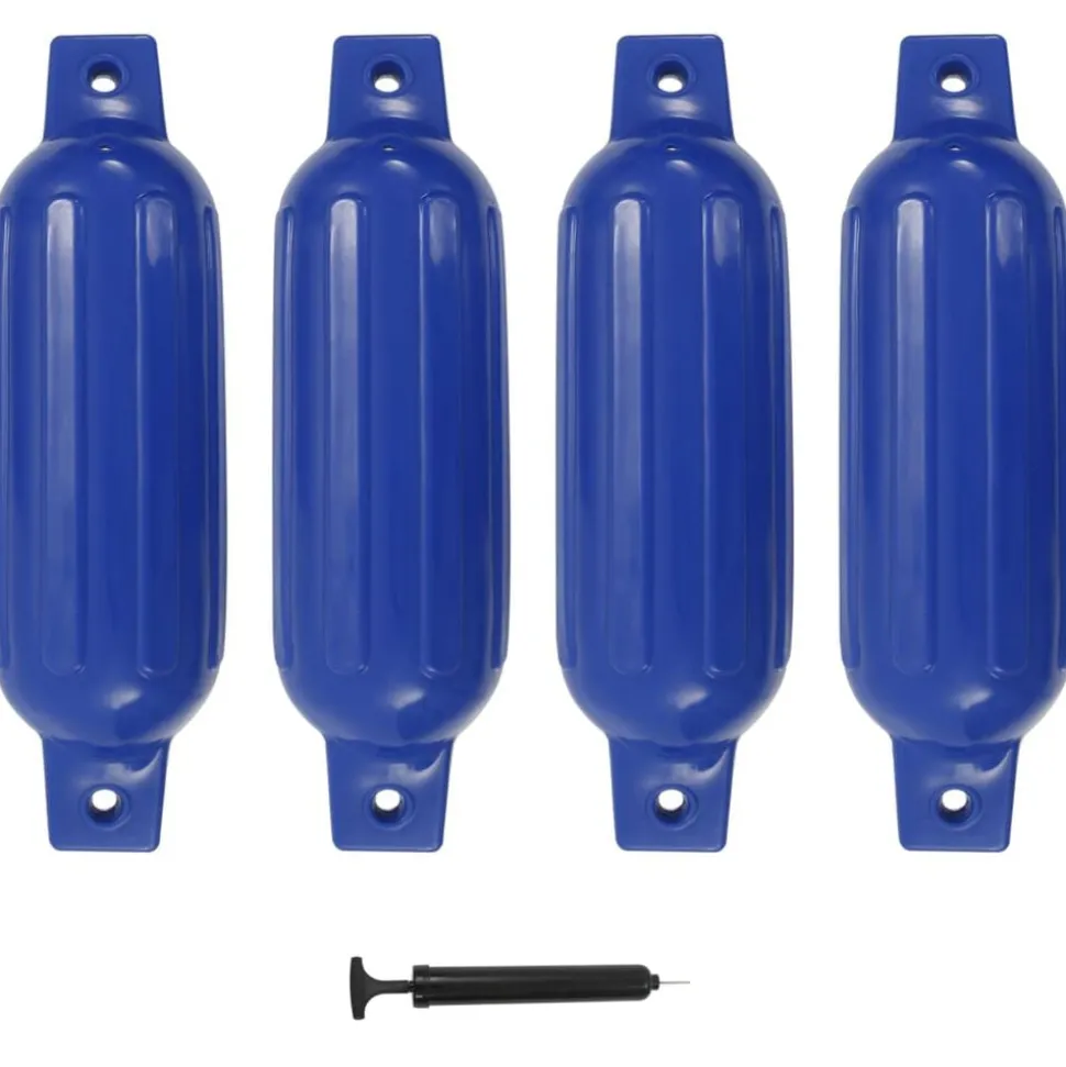 vidaXL Bootstootkussens 4 st 41x11,5 cm PVC blauw