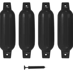 vidaXL Bootstootkussens 4 st 41x11,5 cm PVC zwart