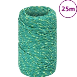 vidaXL Boottouw 2 mm 25 m polypropyleen groen