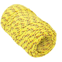 vidaXL Boottouw 2 mm 25 m polypropyleen geel