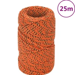 vidaXL Boottouw 2 mm 25 m polypropyleen oranje