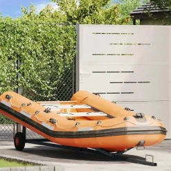 vidaXL Boottrailer Zilver 302 x 107 x 42 cm Staal