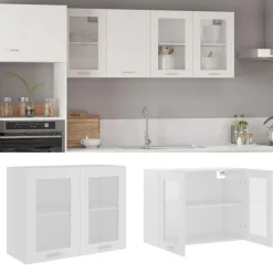 vidaXL Bovenkast Lyon 80x31x60 cm bewerkt hout wit
