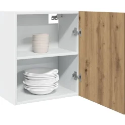 vidaXL Bovenkast Lyon 50x31x60 cm bewerkt hout artisanaal eikenkleur