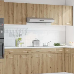 vidaXL Bovenkast Lyon 50x31x60 cm bewerkt hout artisanaal eikenkleur