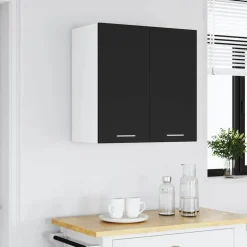 vidaXL Bovenkast Lyon 60x31x60 cm bewerkt hout zwart